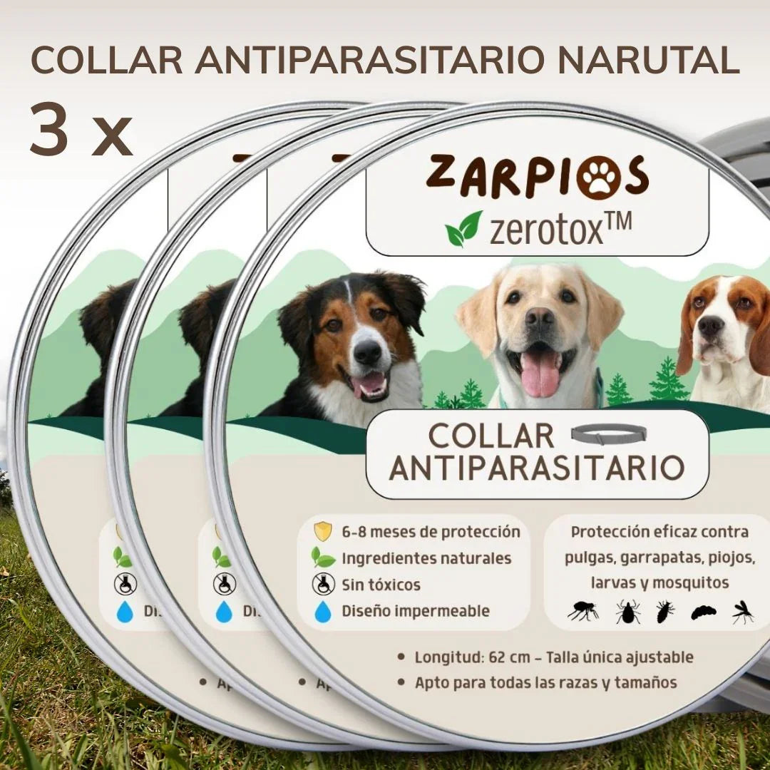 Zerotox™ – Collar Antiparasitario Natural para Perros