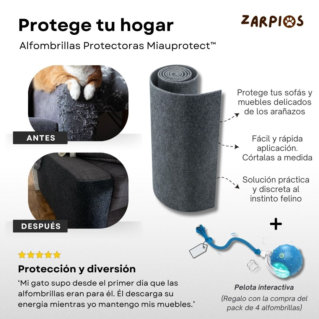 Miauprotect™ – Alfombrilla Protectora (30cm x 100cm, gris oscuro)