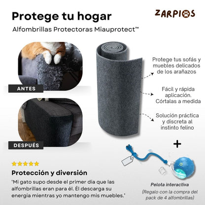 Miauprotect™ – Alfombrilla Protectora (30cm x 100cm, gris oscuro)