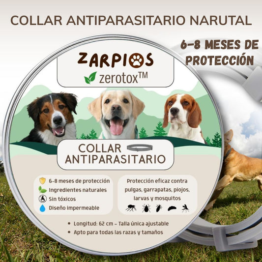 Zerotox™ – Collar Antiparasitario Natural para Perros