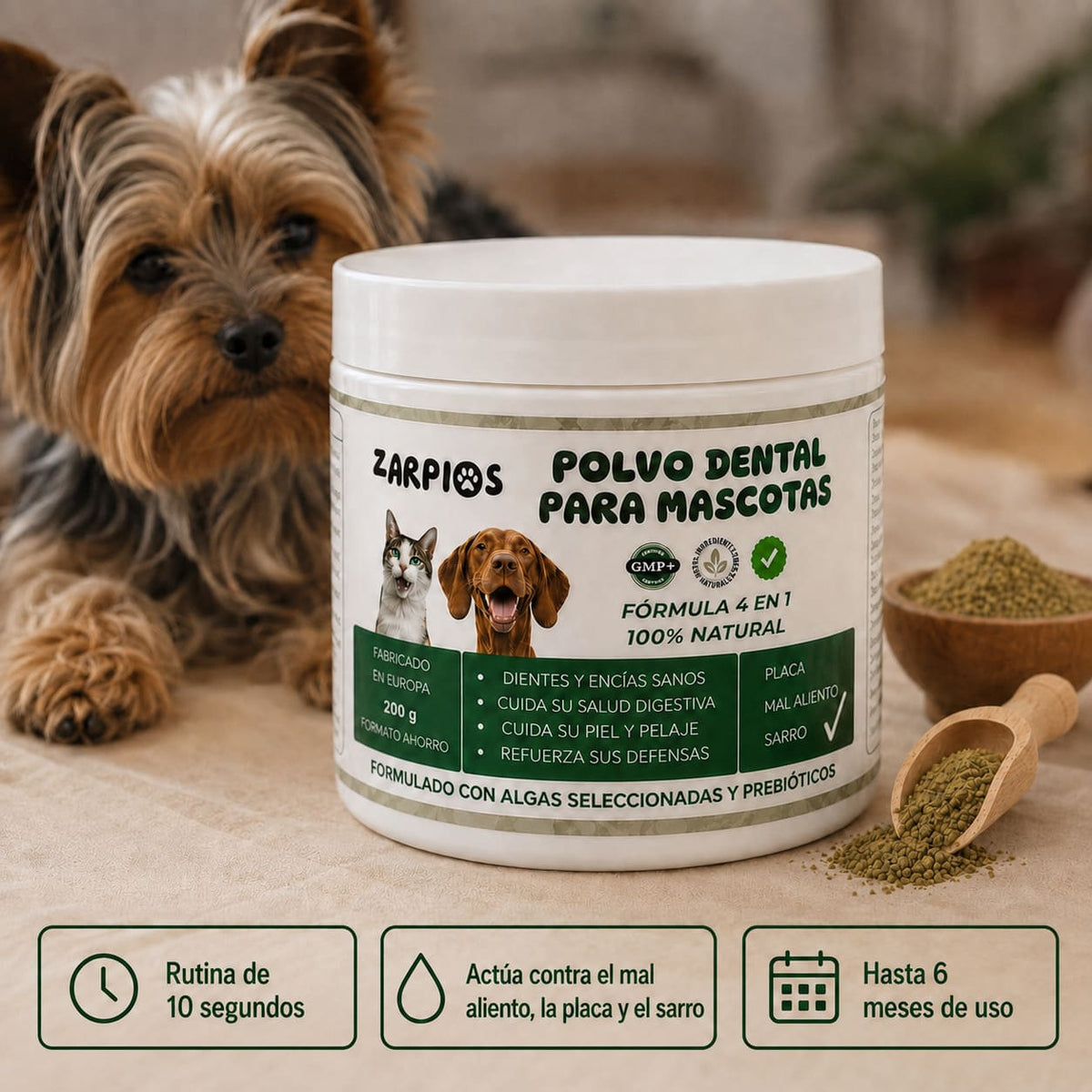 Polvo Dental Natural 4 en 1